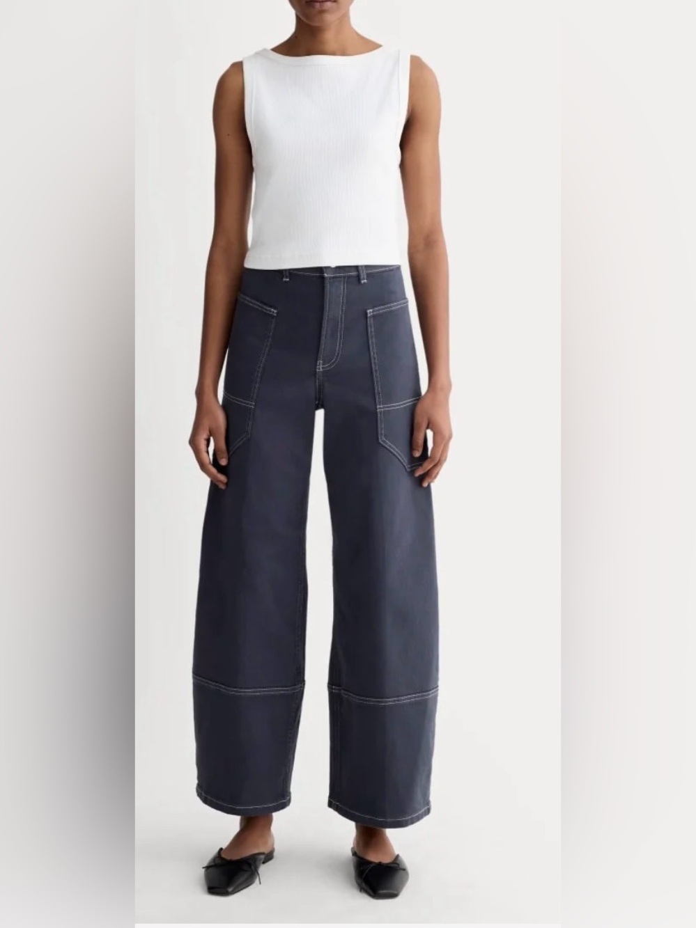 Everlane Dark Navy Gardener Utility Jeans